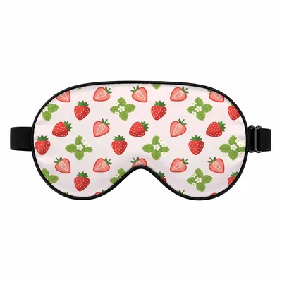 Strawberry Print Sleep Mask for Cozy Nights and Gifts