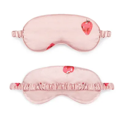 Fruit Lover Sleep Mask Set of 2 With Strawberry Print