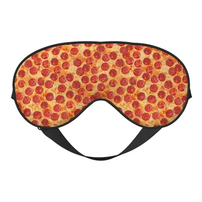 Pepperoni Pizza Print Sleep Mask for Foodie Naps