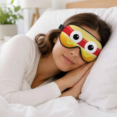 Funny Hot Dog Cartoon Sleep Mask for Foodie Fun