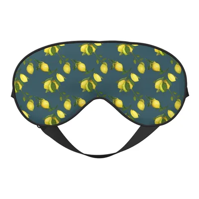 Lemon Fruit Pattern Sleep Mask for Citrus Lovers and Side Sleeper