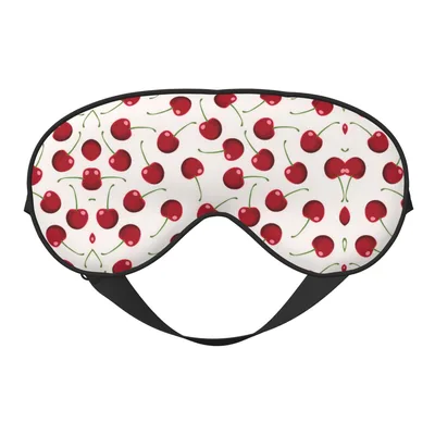 Cherry Fruit Pattern Sleep Mask for Sweet Red Berry Lovers