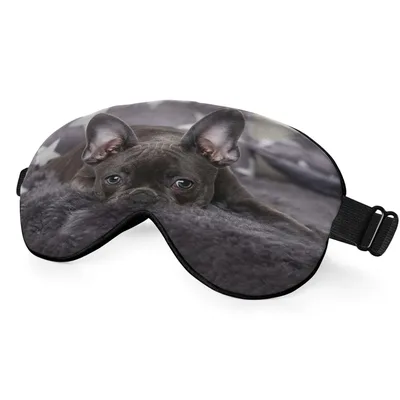 French Bulldog Puppy Lying Sleep Mask for Cuddly Dog Lovers