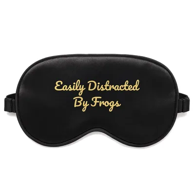 Frog Obsessed Sleep Mask: Easily Distracted By Frogs Design