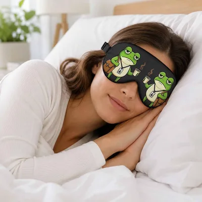 Office Worker Frog Sleep Mask for Tired Commuters