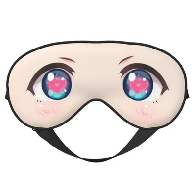 Anime Heart Eyes Sleep Mask for Anime Fans