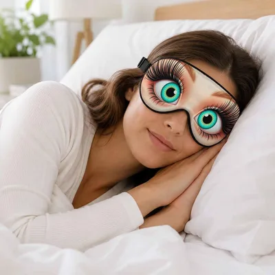 Turquoise Eyes Sleep Mask: Wide-Awake Lashes for Bedtime