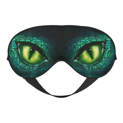 Green Dragon Eyes Sleep Mask for Fantasy Lovers and Mythology Fans