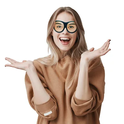 Funny Glasses Humor Sleep Mask for Eyes & Lashes