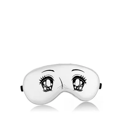 Anime Cartoon Lashes Sleep Mask with Sparkling Eyes Design