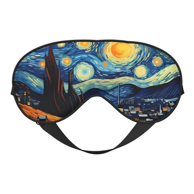 Van Gogh Sleep Mask: The Starry Night Village Print