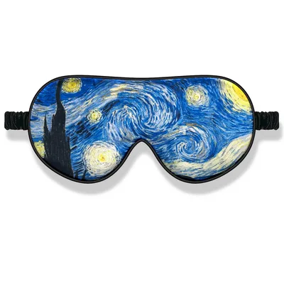 Swirling Stars Sleep Mask: Van Gogh Night Sky Design