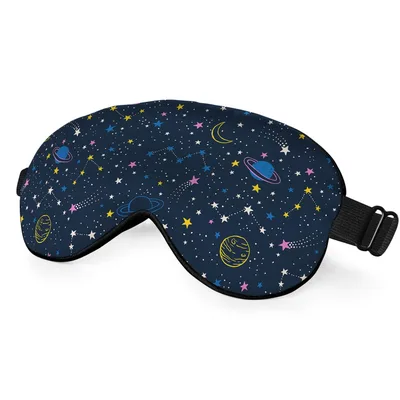 Space Planets Stars Night Sleep Mask for Galaxy Lovers