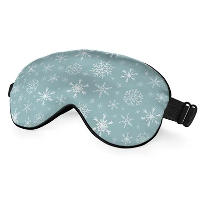 Winter Snowflake Pattern Sleep Mask for Cold Weather Lovers