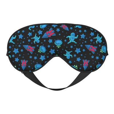 Astronaut Outer Space Rockets Sleep Mask for Cosmic Dreamers
