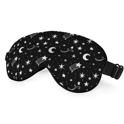 Starry Sky Moon Sleep Mask: Mystical Night Sky Design