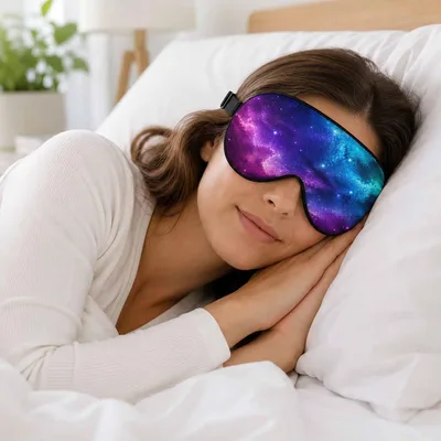 Cosmic Galaxy Nebula Sleep Mask: Deep Space Print for Dreamers