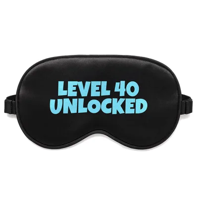 Sleep Mask Gift: Level 40 Unlocked Gamer Birthday Design