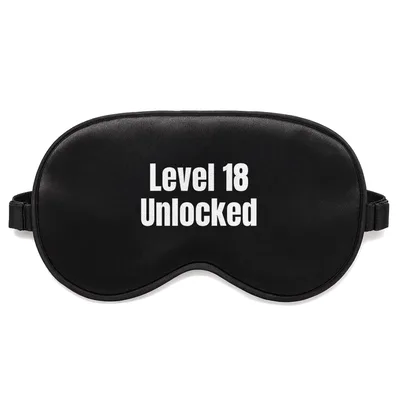 18th Birthday Gamer Sleep Mask - Level 18 Unlocked Design