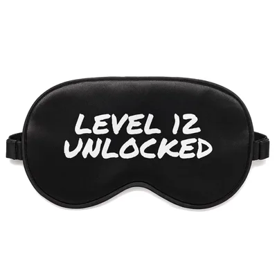 Level 12 Unlocked Sleep Mask for 12th Birthday Gamer