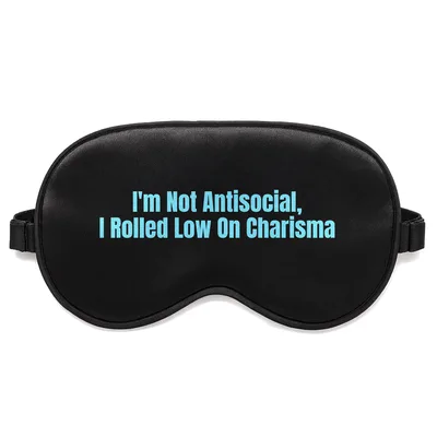 Low Charisma Gamer Sleep Mask - RPG Humor Design