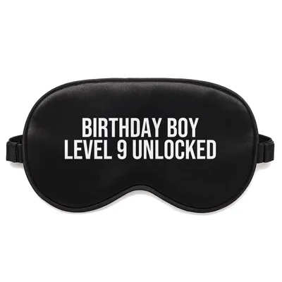 Level 9 Unlocked Video Sleep Mask for Ninth Birthday Gamer