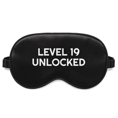 19th Birthday Gamer Sleep Mask - Level 19 Unlocked Design