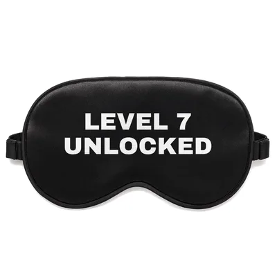 Level 7 Unlocked Sleep Mask for Gamer Milestones