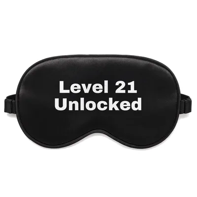21st Birthday Gamer Sleep Mask: Level 21 Unlocked Design