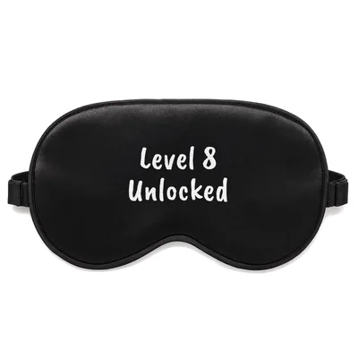 8th Birthday Gamer Sleep Mask: Level 8 Unlocked Design