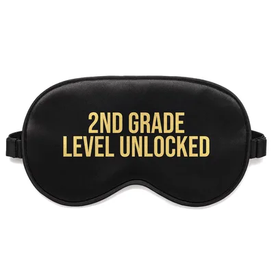 2nd Grade Level Unlocked Sleep Mask for Gamer Humor