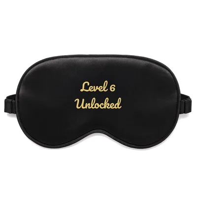 6th Birthday Gamer Sleep Mask: Level 6 Unlocked Design for Adults