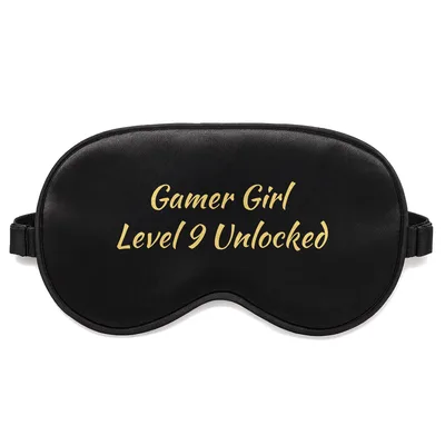 Gamer Girl Level 9 Sleep Mask for Ninth Birthday Celebrations