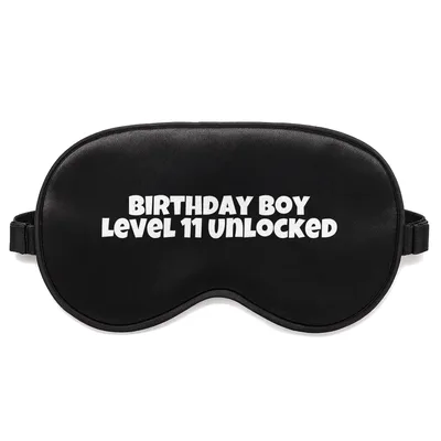 Level 11 Unlocked Sleep Mask for the Birthday Boy Gamer