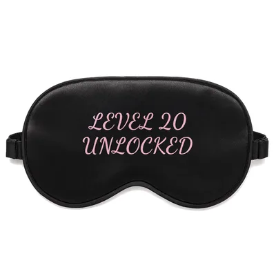 Level 20 Unlocked Sleep Mask for 20th Birthday Gamer