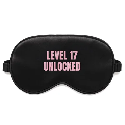 17th Birthday Gamer Sleep Mask: Level 17 Unlocked Design
