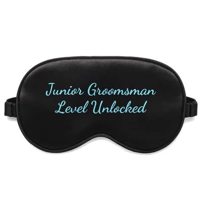 Junior Groomsman Sleep Mask: Level Unlocked Design