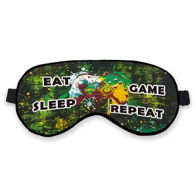 Video Game Sleep Mask: Eat Sleep Game Repeat Controller Design