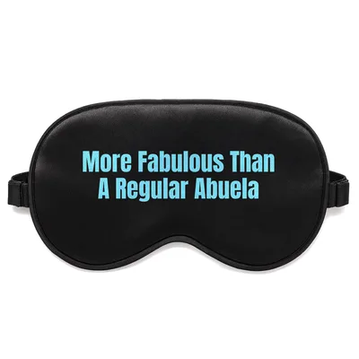 Fabulous Abuela Sleep Mask: Bold Blue Text Design