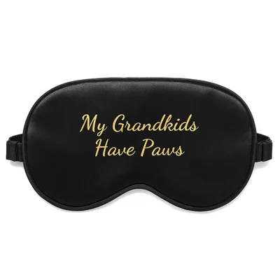 Grandma Dog Lover Sleep Mask: My Grandkids Have Paws Design