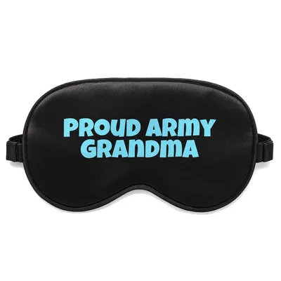 Proud Army Grandma Sleep Mask - Bold Blue Text Design