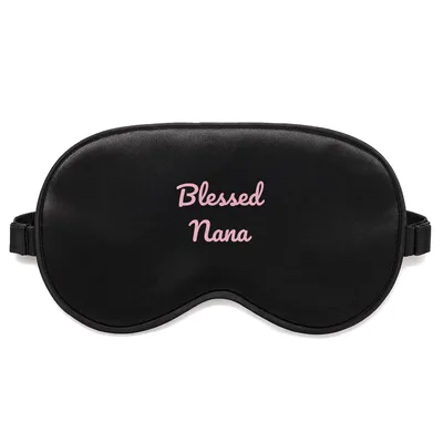 Blessed Nana Cute Sleep Mask - Pink Script Design