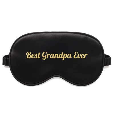 Best Grandpa Ever Sleep Mask with Retro Script Typography