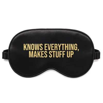 Know It All Grandpa Sleep Mask: Knows Everything Makes Stuff Up