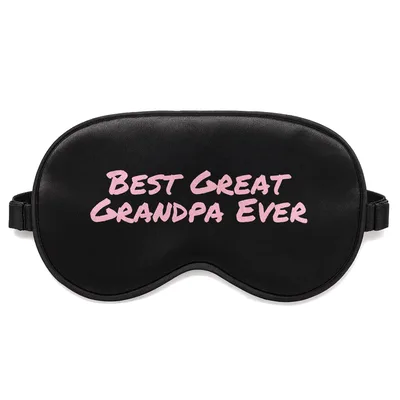 Best Great Grandpa Ever Sleep Mask - Pink Script Design