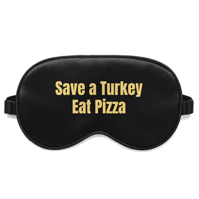 Thanksgiving Pizza Lover Sleep Mask for Holiday Humor