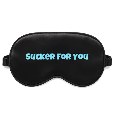 Sucker for You Sleep Mask: Sweet Candy Heart Valentine Design