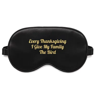 Family Thanksgiving Sleep Mask: Holiday Turkey Humor Design