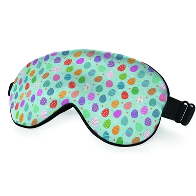 Easter Eggs Pattern Sleep Mask: Colorful Egg Design for Spring Rest
