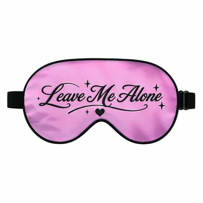 Pink Word Sleeping Eye Sleep Mask for People Who Need Quiet
